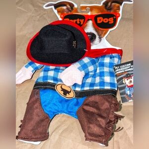 Dog Cowboy Costume with Hat